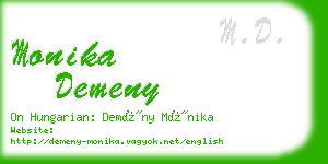 monika demeny business card